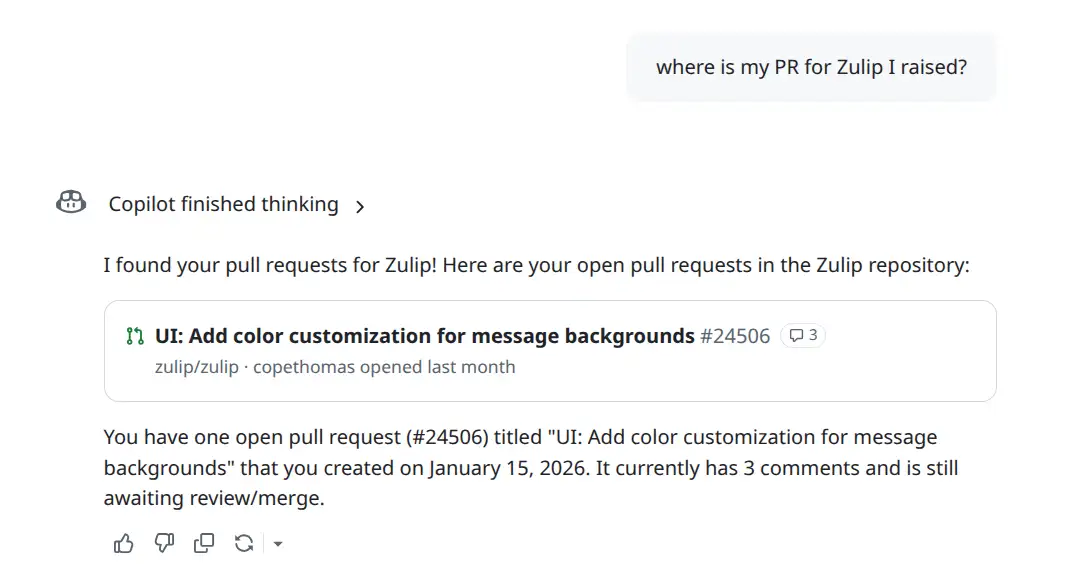 Asking AI about my PRs