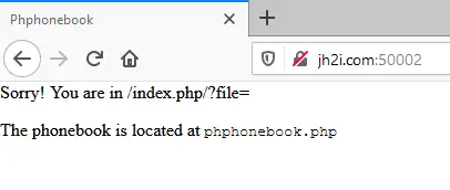 phphonebook local file inclusion hint